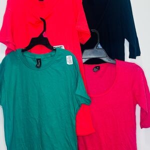 Anvil Short Sleeve Tees - Pink, Green, Black